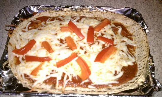 Gesunde selbstgemachte Pizza