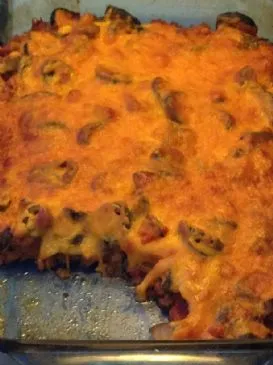 Einfache mexikanische Auflauf mit Putenhackfleisch