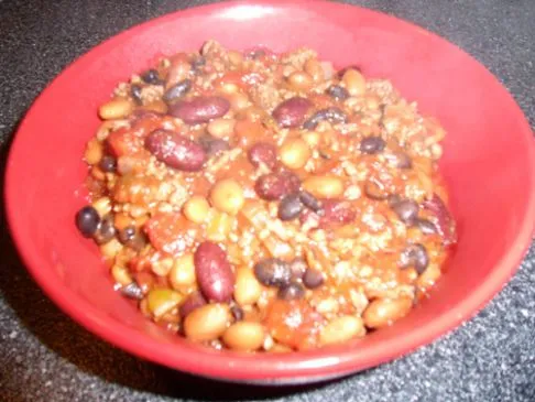 Drei-Bohnen-Leichtes Chili