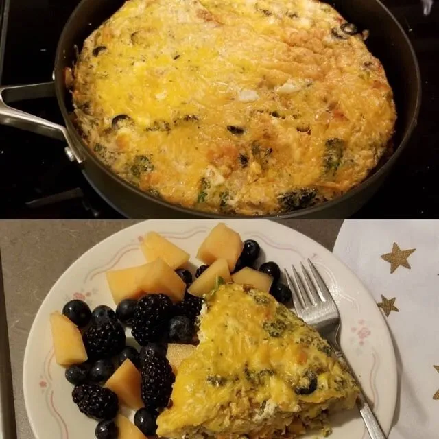 Frittata mit Süßkartoffeln und Gemüse