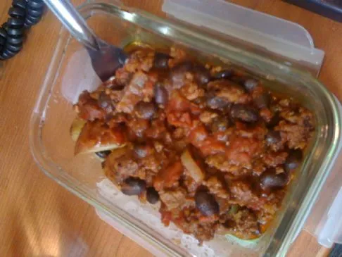 Rindfleisch und schwarze Bohnen Chili