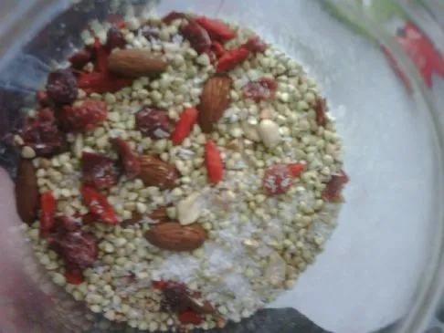 Roher Buchweizen- und Kokos-Cerealien (roh und glutenfrei)