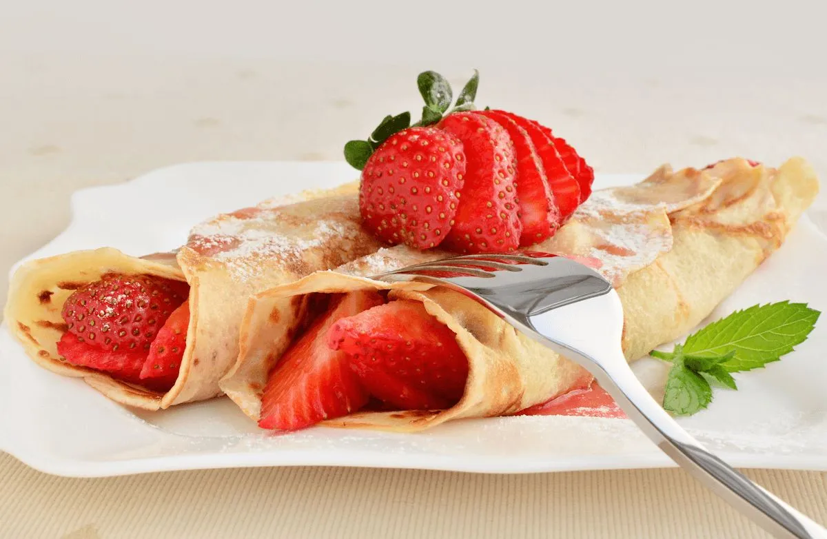 Fluffige Erdbeer-Crêpes