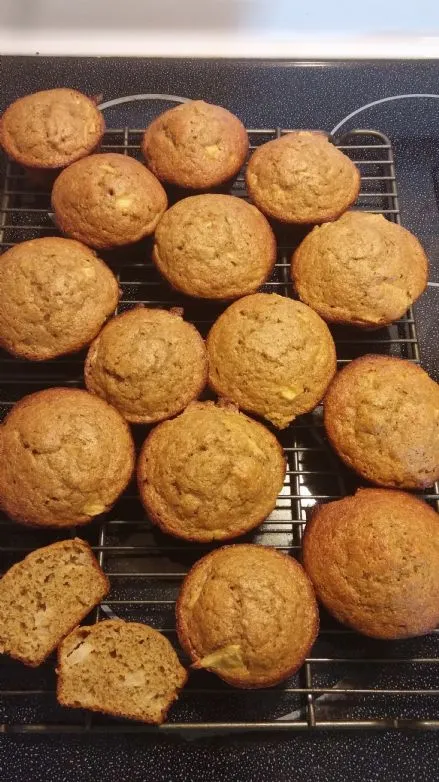Bananen-Kürbis-Apfel-Protein-Muffins