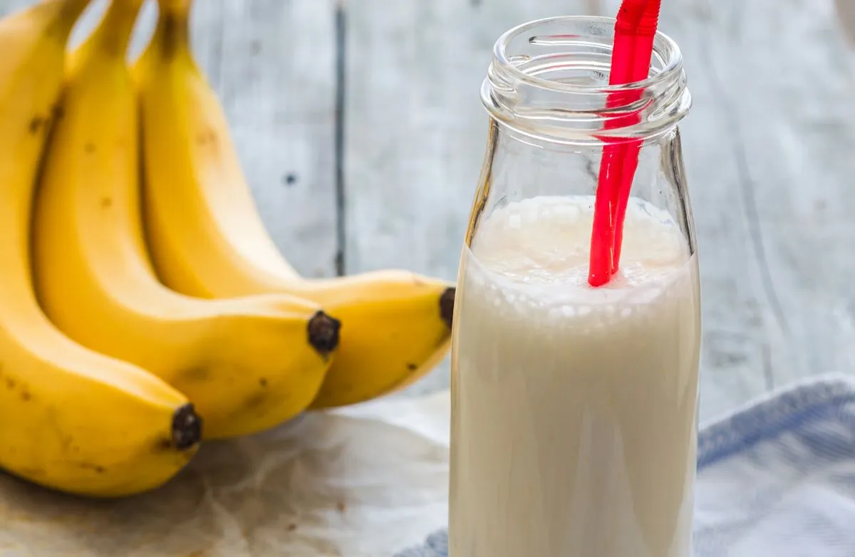 Erdnussbutter-Bananen-Smoothie