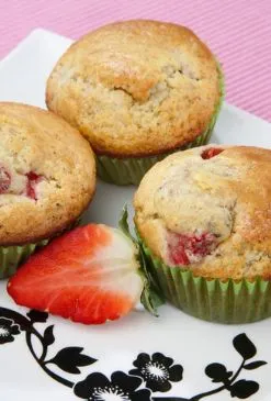 Erdbeer-Schokoladen-Protein-Muffins