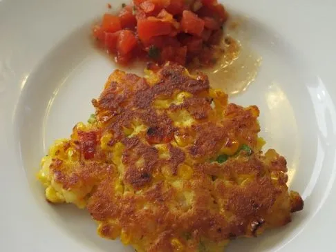 Garnelen- und Maiskuchen