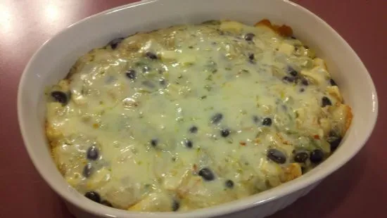 Cremige mexikanische schwarze Bohnen & Reis