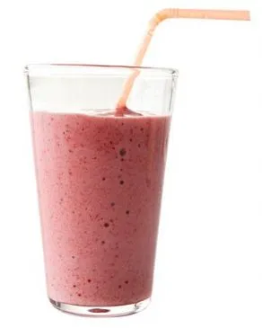 Erdbeer-Mandel-Leinsamen-Smoothie