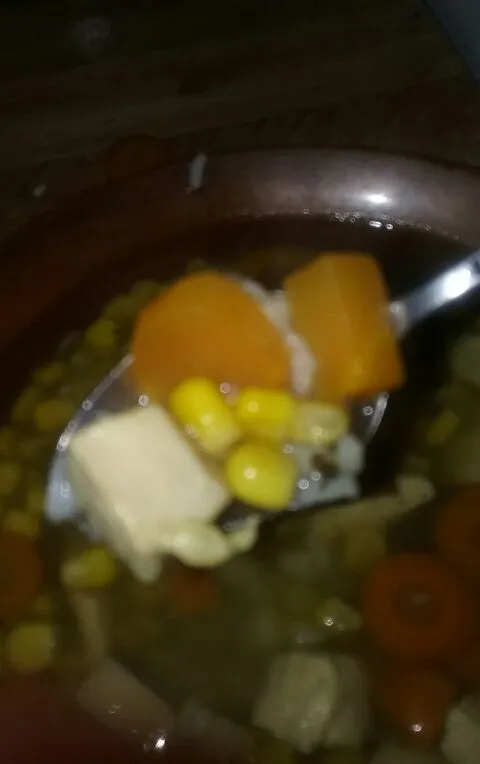 Hausgemachte schnelle Hühner-Reis-Gemüsesuppe