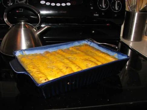 Grüne Chile-Hühnchen-Enchiladas