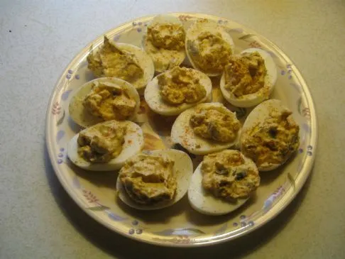 Scharfe gefüllte Eier