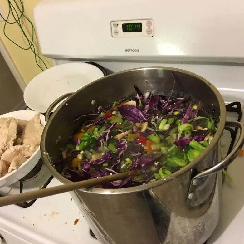 Super Gemüse- und Hühnersuppe