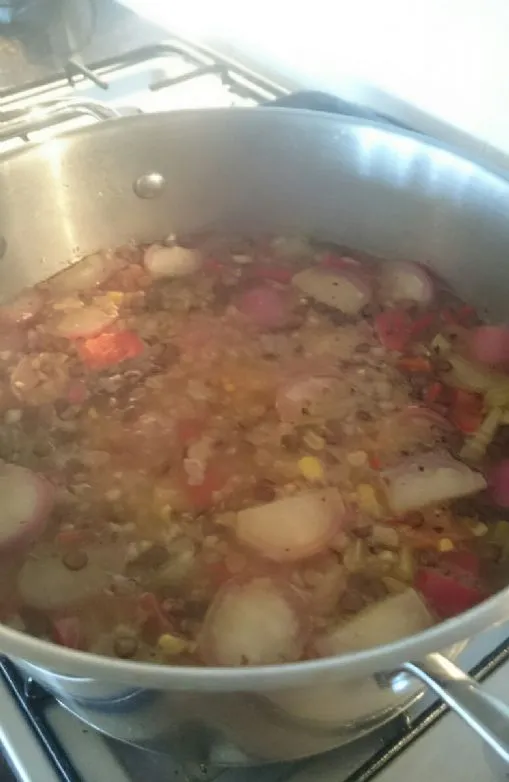 Mexikanische Linsen- und Bohnensuppe