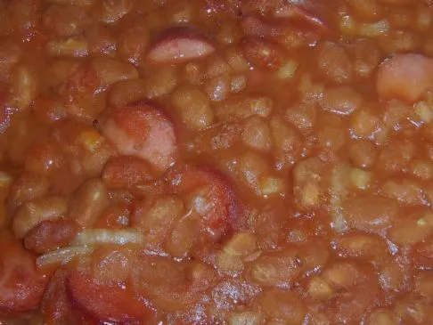 Bohnen und Würstchen