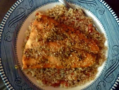 Zitrus-Lachs auf Quinoa