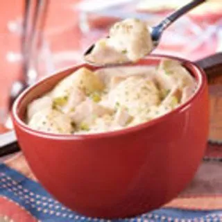 Hausgemachtes Hühnchen und Knödel