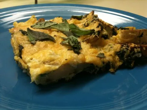 Spinat-Kartoffel-Frittata "Pizza"