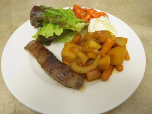 Koreanische scharfe Kartoffeln