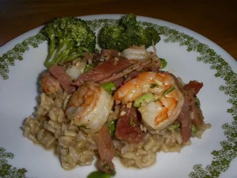 Garnelen und Saubohnen mit Thymian