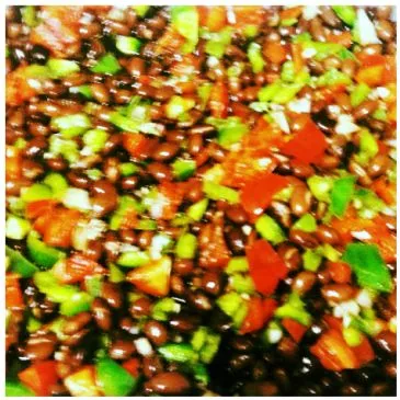 Schwarzer Bohnensalat