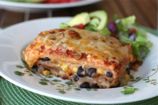 Fleischlose mexikanische Lasagne
