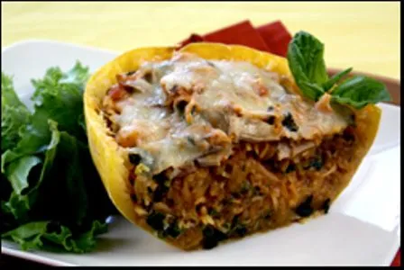 Zweimal gebackener Spaghettikürbis