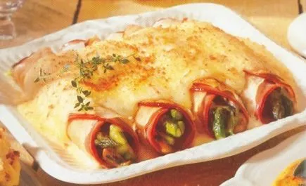 Spargel-Schinken-Käse-Röllchen