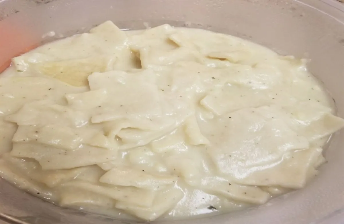 Hühnchen und Knödel