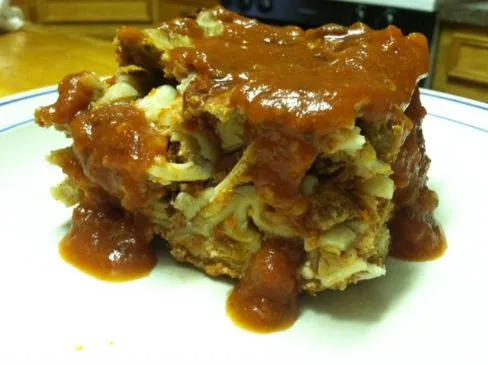 Glutenfreie fleischige Lasagne