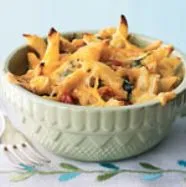 Drei-Käse-Hühnchen-Penne-Florentine