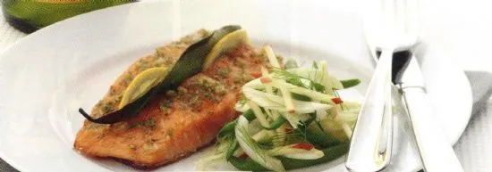 Lachs mit einer Zitronen-Rosmarin-Glasur