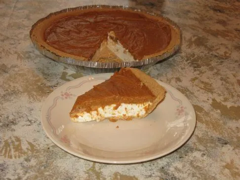 Kürbisgewürz 2-Schichten No-Bake Käsekuchen