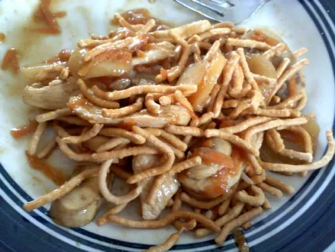 Teriyaki-Hähnchen und Champignons