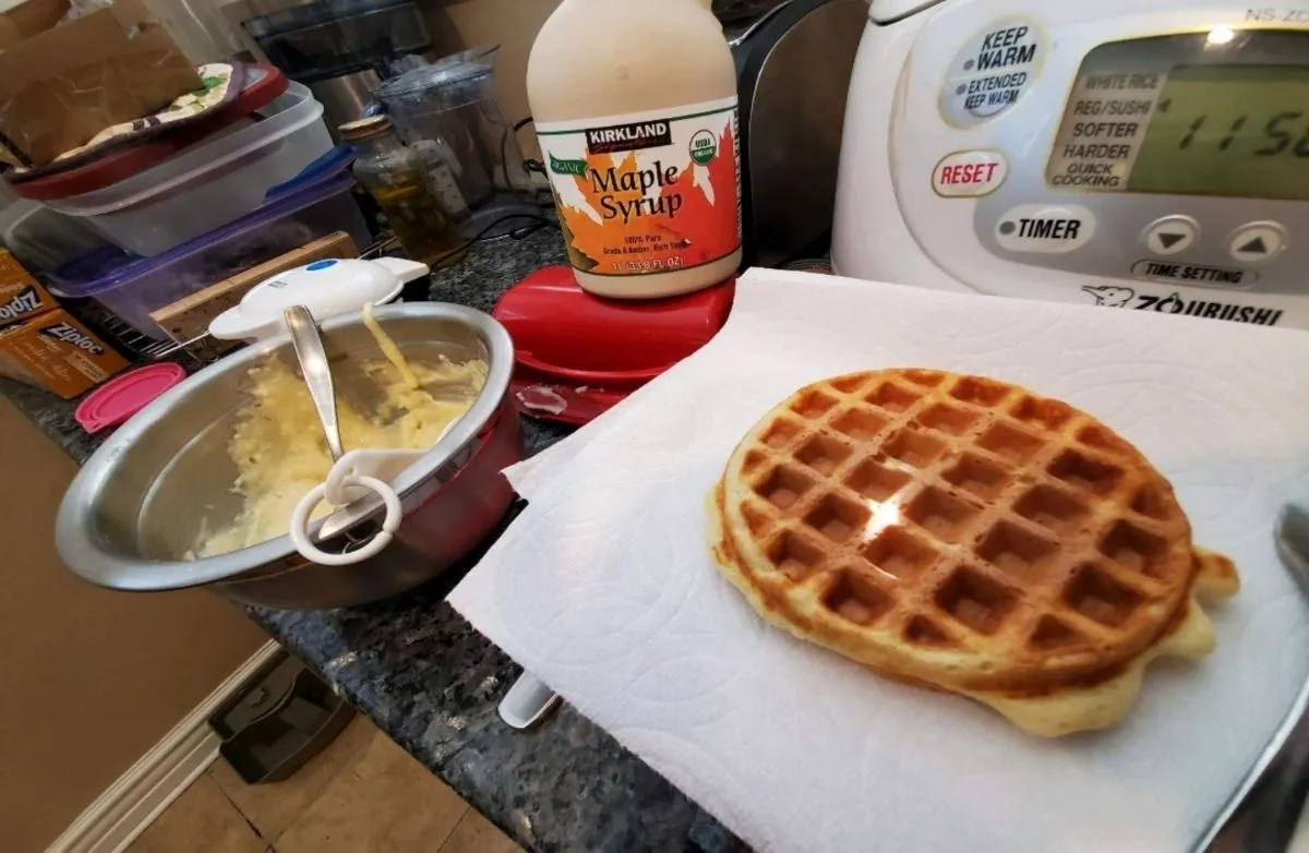 Mandel-Hafer-Mini-Waffeln