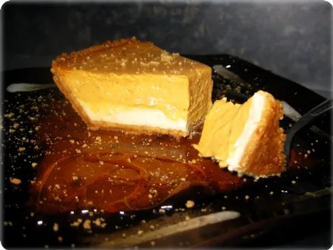 Doppelschicht Kürbis Cheesecake (Vegan)