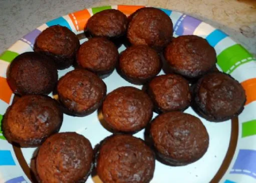 Jiffy Schokoladen-Pekannuss-Leinsamen-Mini-Muffins