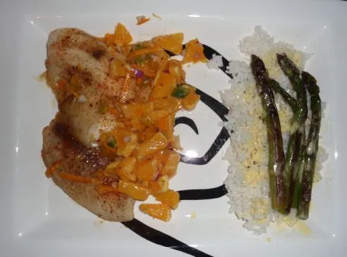 Orange Tilapia mit Zitrusrelish