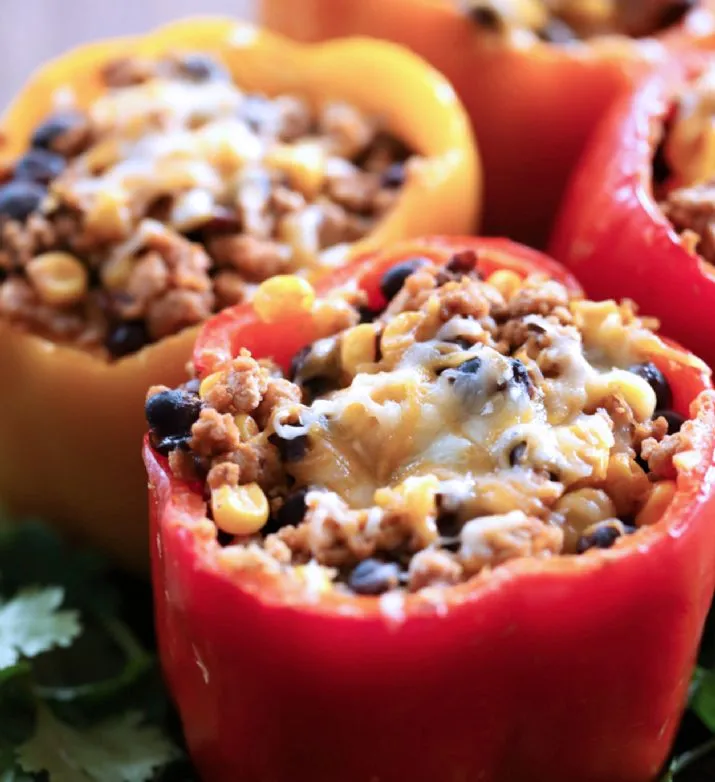 Vegetarische Enchilada gefüllte Paprika