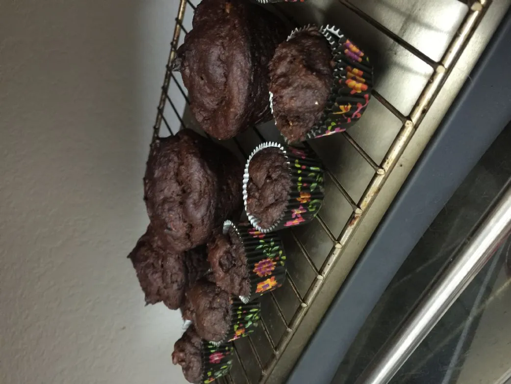 Avocado-Schokoladen-Muffins mit Kakaonibs