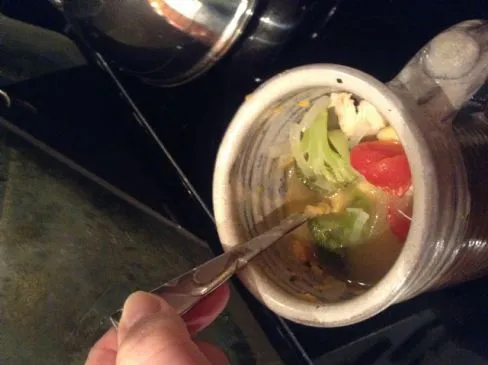 Italienische Suppe für eine Person