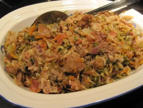 Regenbogen-Apfel-Bacon-Füllung