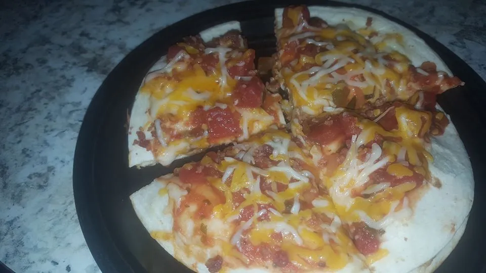 Einfache Hähnchen & Bacon Quesadilla