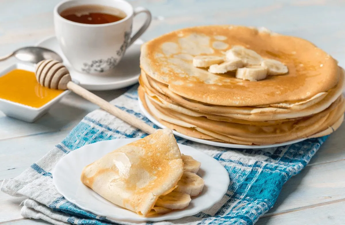 Protein-Pulver-Pfannkuchen: Einzelportion Erdbeere-Banane