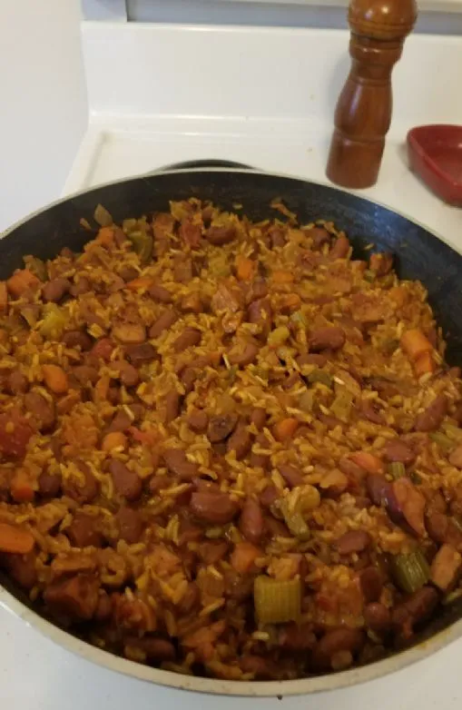 Rote Bohnen und Reis