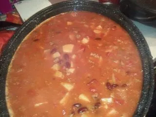 Thode Chili mit Kartoffeln