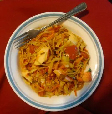 Gesunde Meeresfrüchte-Pasta