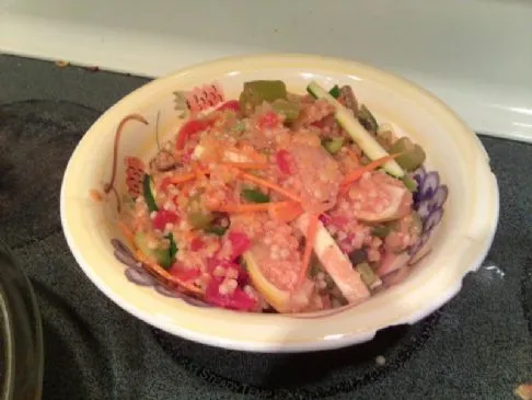 Rote Linsen mit Acini de Pepe