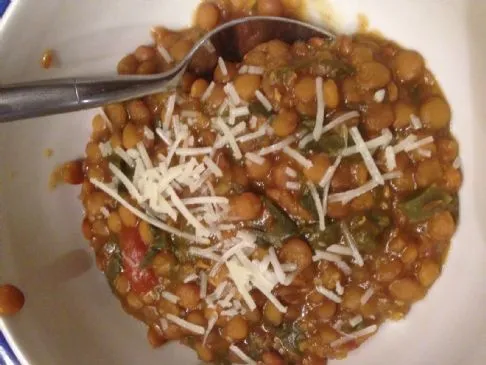 Grüne Spinat-Linsen