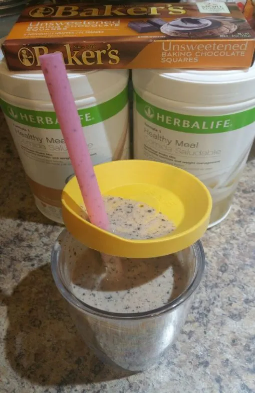 Schokoladen-Erdbeer-Käsekuchen-Shake